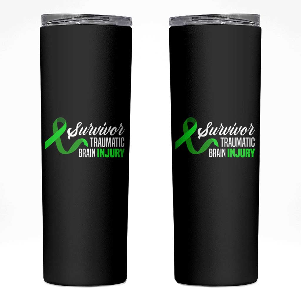 Traumatic Brain Injury Awareness Skinny Tumbler TBI Survivor