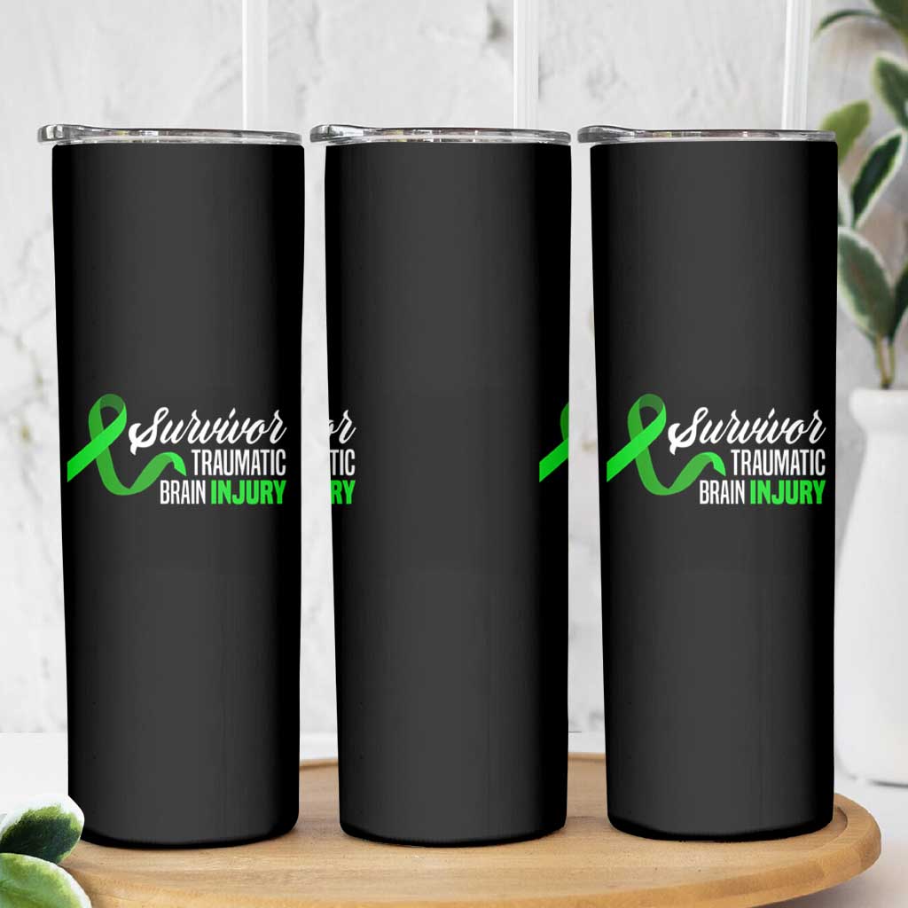 Traumatic Brain Injury Awareness Skinny Tumbler TBI Survivor