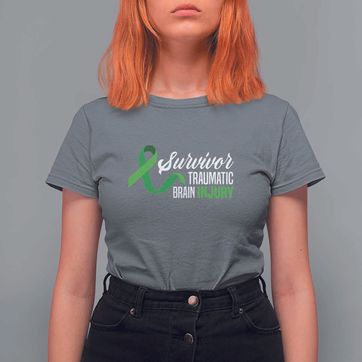 Traumatic Brain Injury Awareness T Shirt For Women TBI Survivor