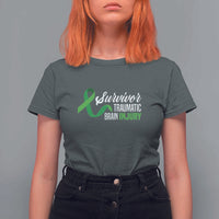 Traumatic Brain Injury Awareness T Shirt For Women TBI Survivor