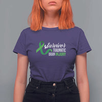 Traumatic Brain Injury Awareness T Shirt For Women TBI Survivor