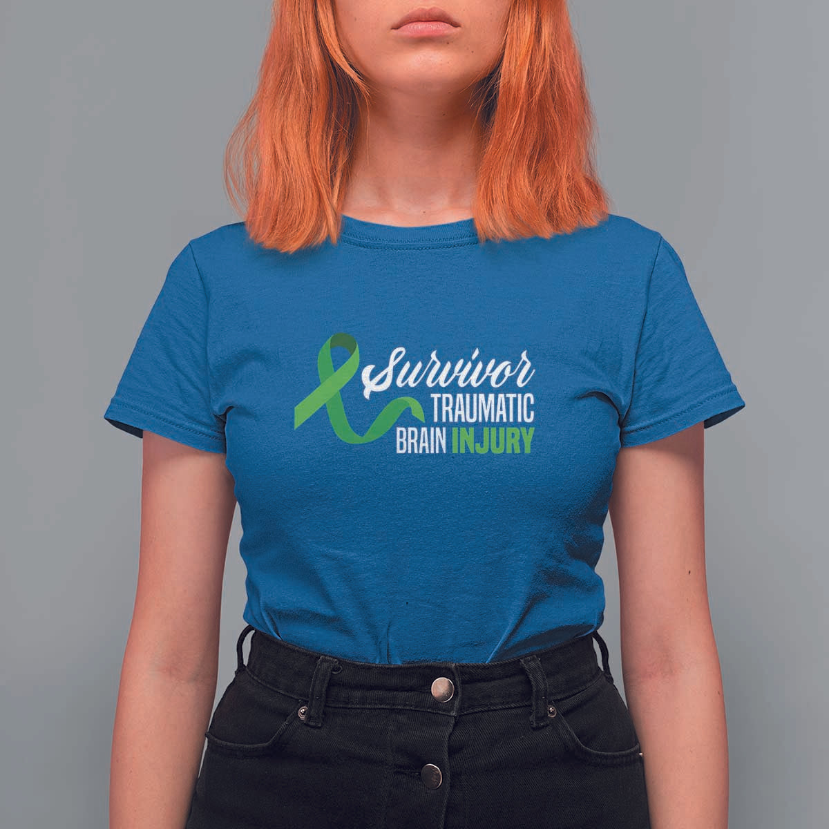 Traumatic Brain Injury Awareness T Shirt For Women TBI Survivor