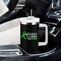 Traumatic Brain Injury Awareness Tumbler With Handle TBI Survivor