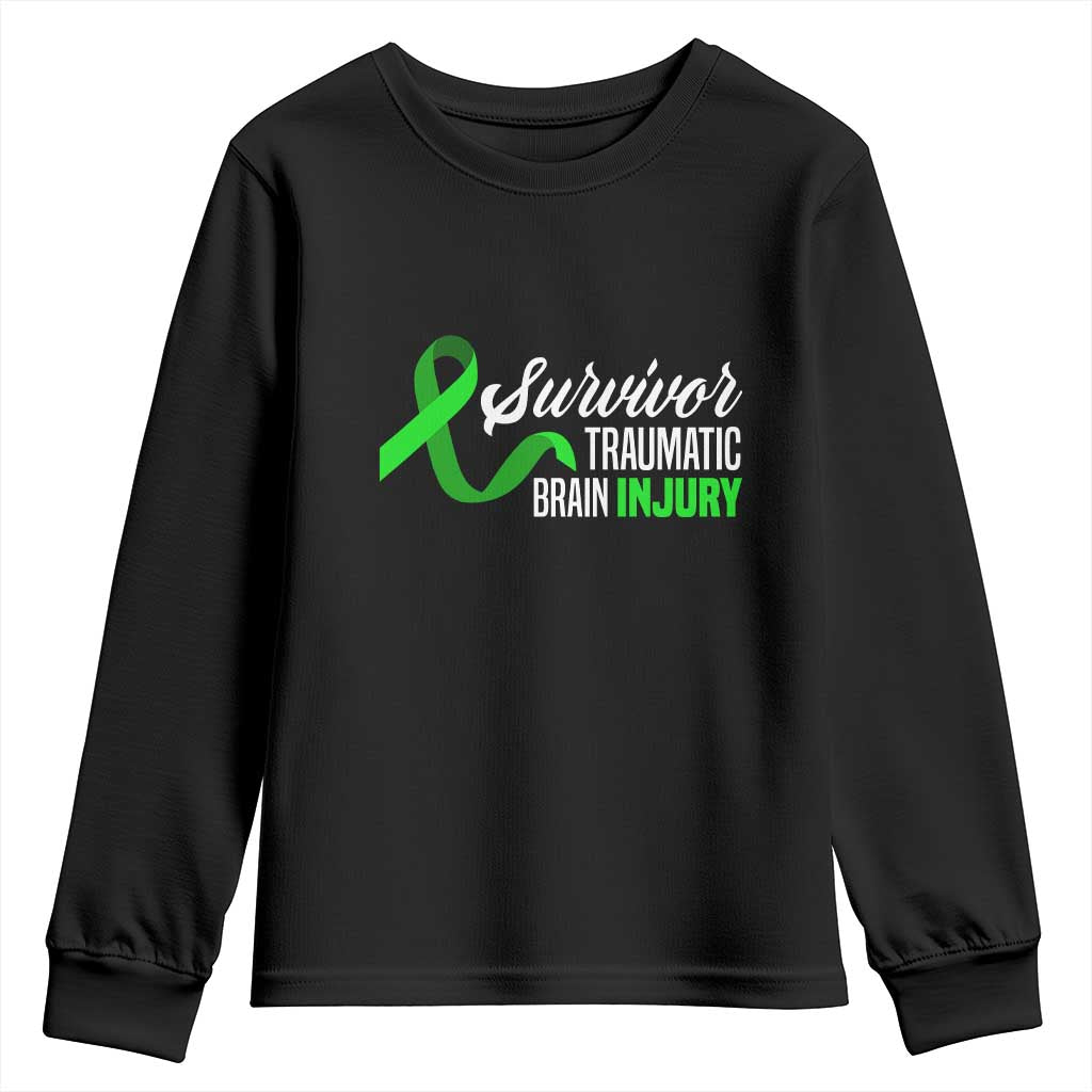 Traumatic Brain Injury Awareness Youth Sweatshirt TBI Survivor