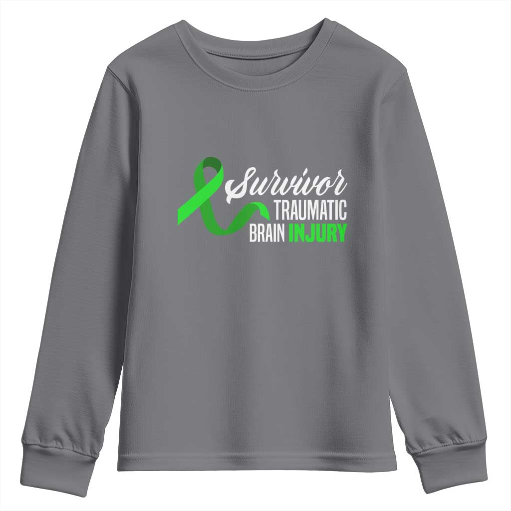 Traumatic Brain Injury Awareness Youth Sweatshirt TBI Survivor