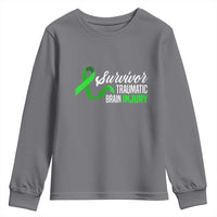 Traumatic Brain Injury Awareness Youth Sweatshirt TBI Survivor