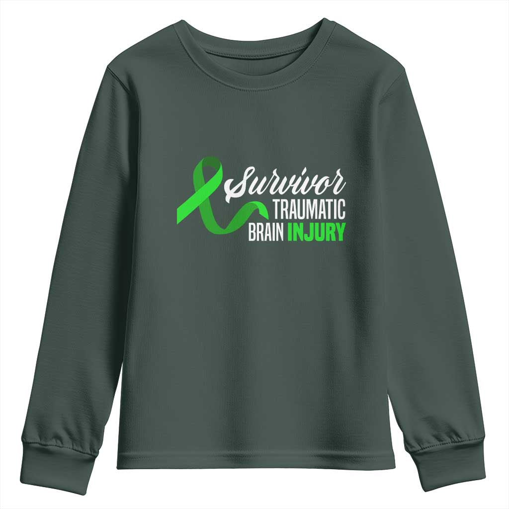 Traumatic Brain Injury Awareness Youth Sweatshirt TBI Survivor