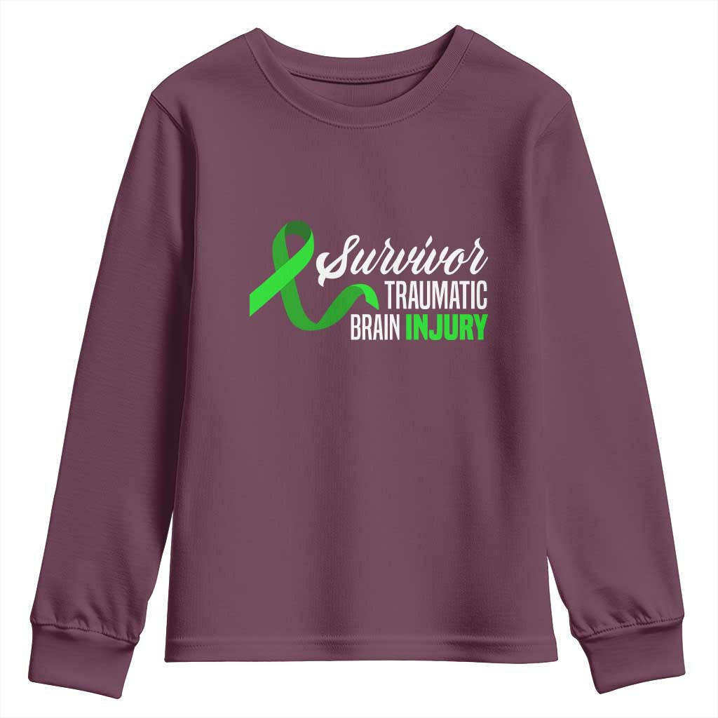 Traumatic Brain Injury Awareness Youth Sweatshirt TBI Survivor
