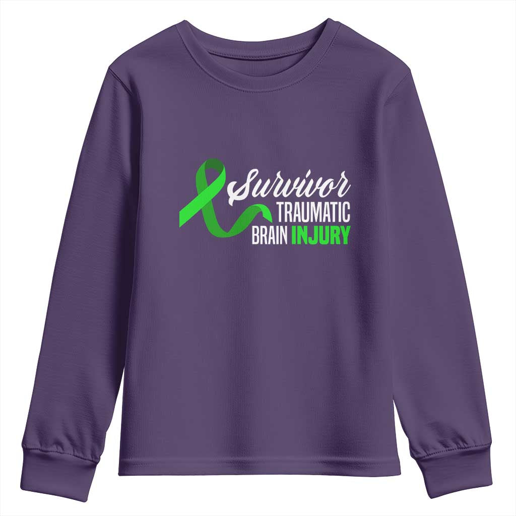 Traumatic Brain Injury Awareness Youth Sweatshirt TBI Survivor