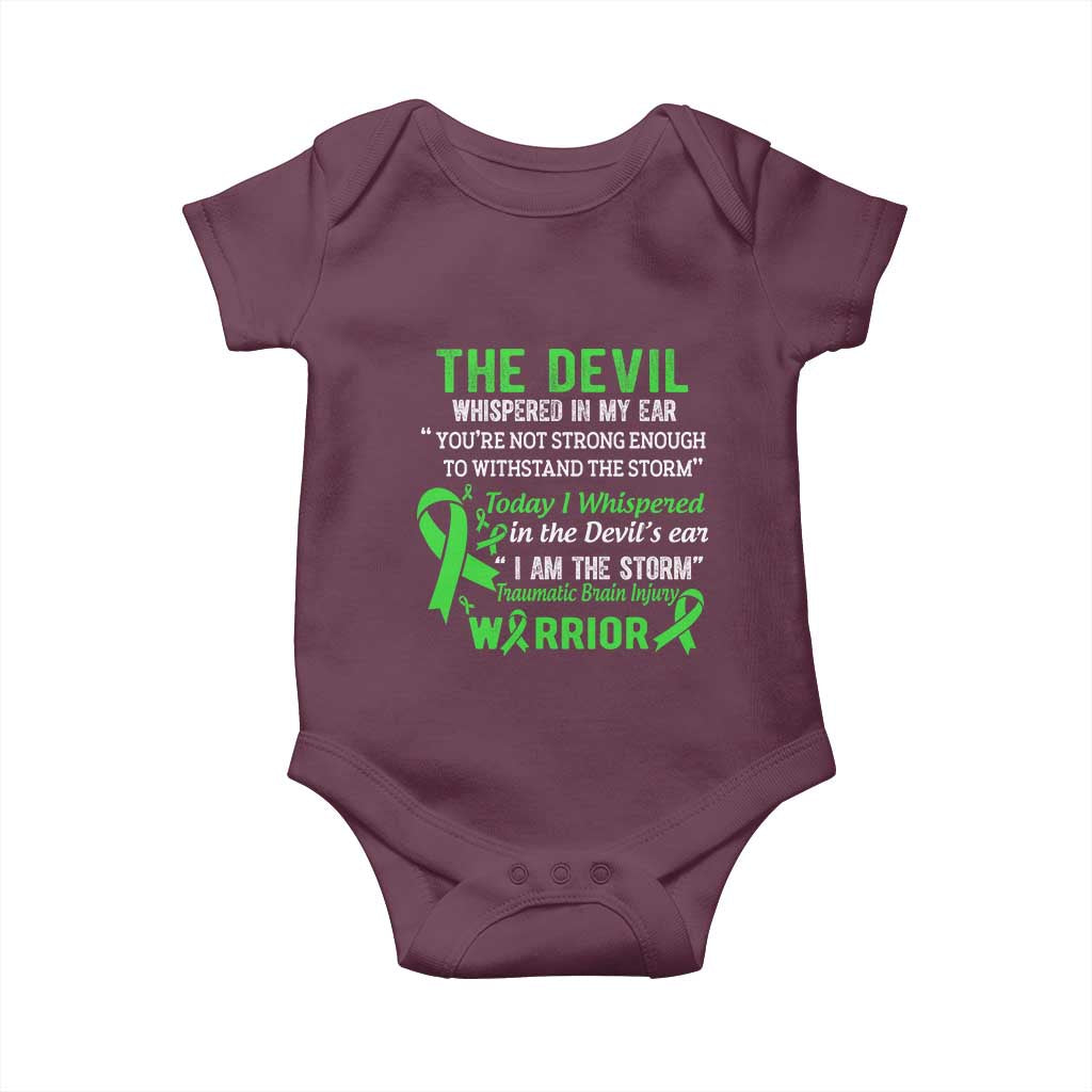 Traumatic Brain Injury Awareness Baby Onesie I Am The Storm TBI Warrior
