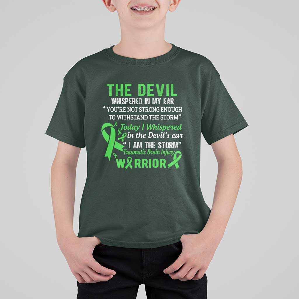 Traumatic Brain Injury Awareness T Shirt For Kid I Am The Storm TBI Warrior