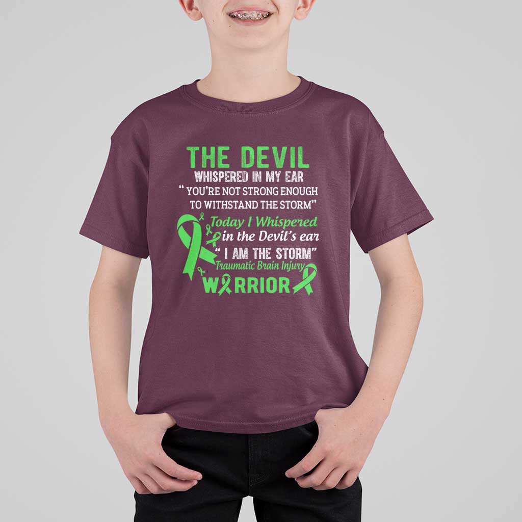 Traumatic Brain Injury Awareness T Shirt For Kid I Am The Storm TBI Warrior