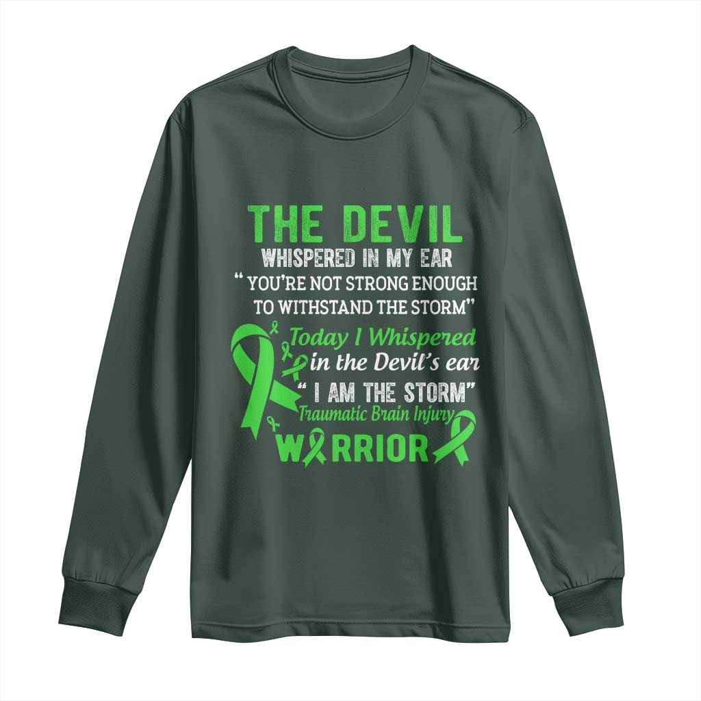 Traumatic Brain Injury Awareness Long Sleeve Shirt I Am The Storm TBI Warrior