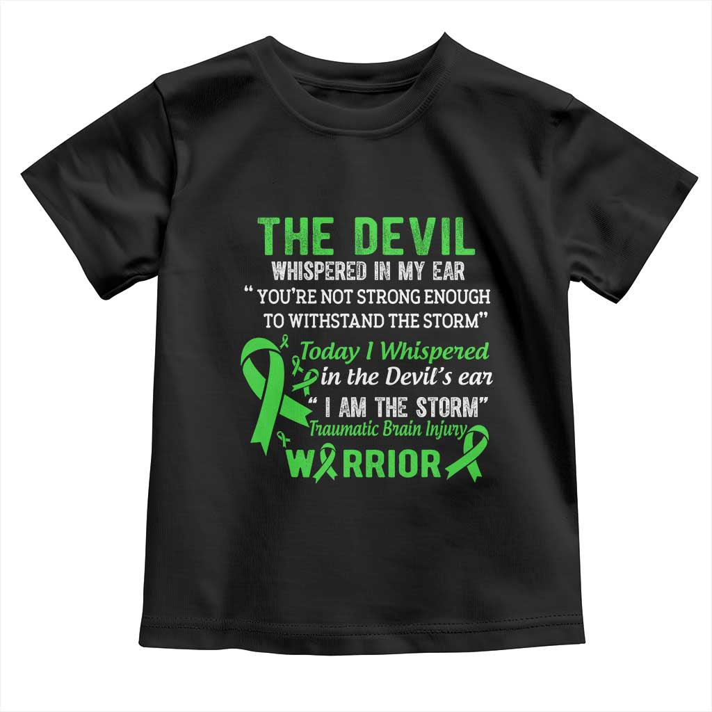 Traumatic Brain Injury Awareness Toddler T Shirt I Am The Storm TBI Warrior
