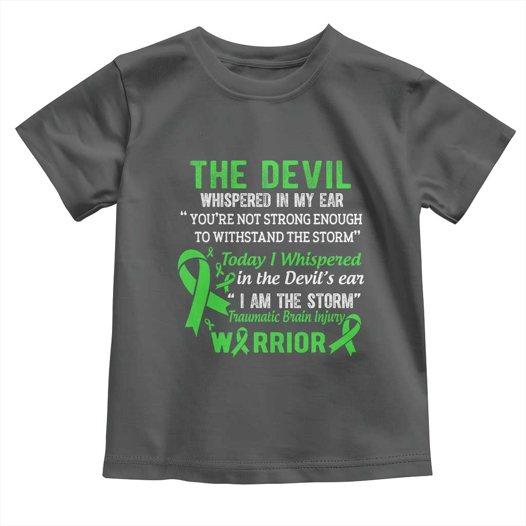 Traumatic Brain Injury Awareness Toddler T Shirt I Am The Storm TBI Warrior