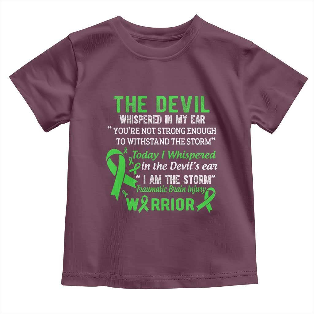 Traumatic Brain Injury Awareness Toddler T Shirt I Am The Storm TBI Warrior