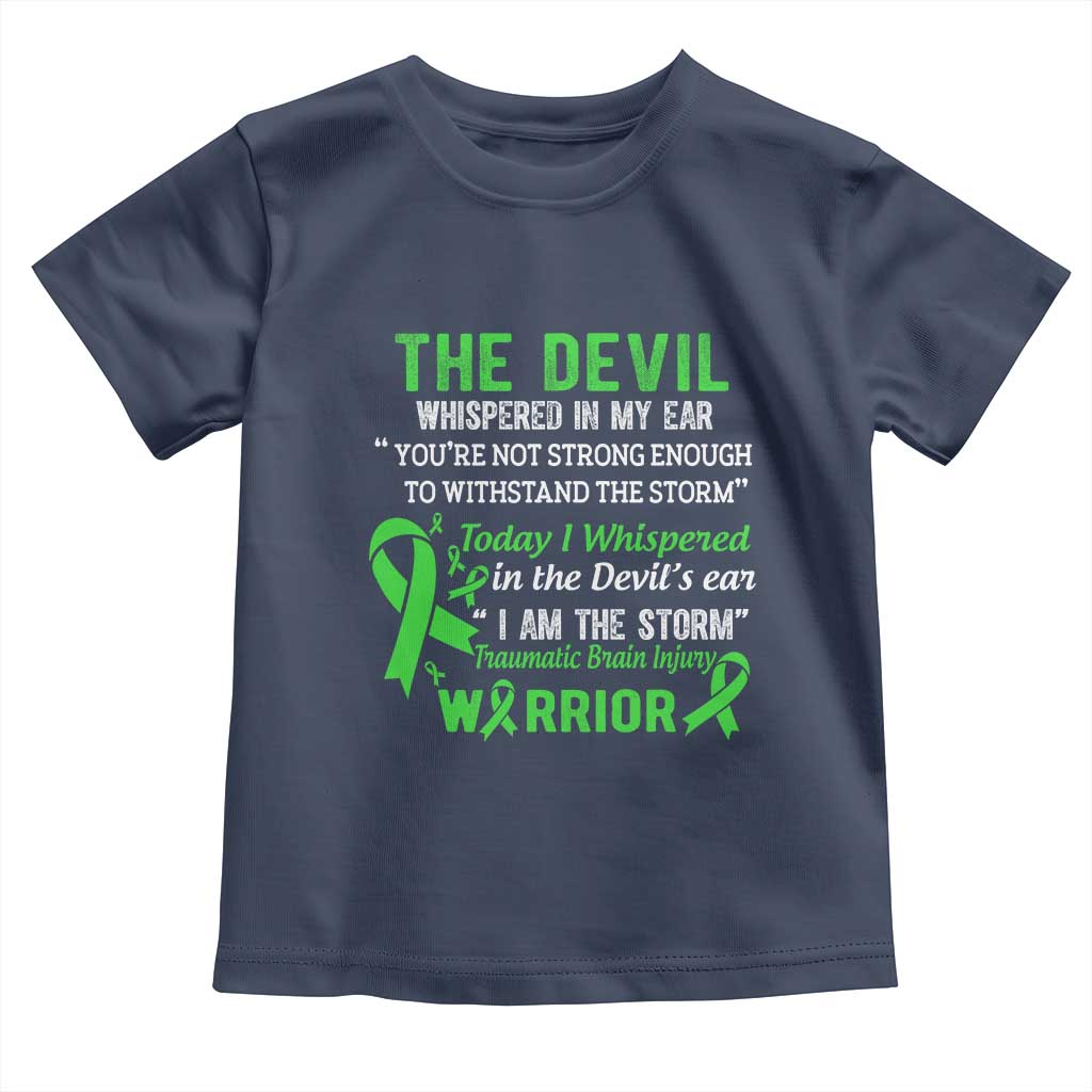 Traumatic Brain Injury Awareness Toddler T Shirt I Am The Storm TBI Warrior