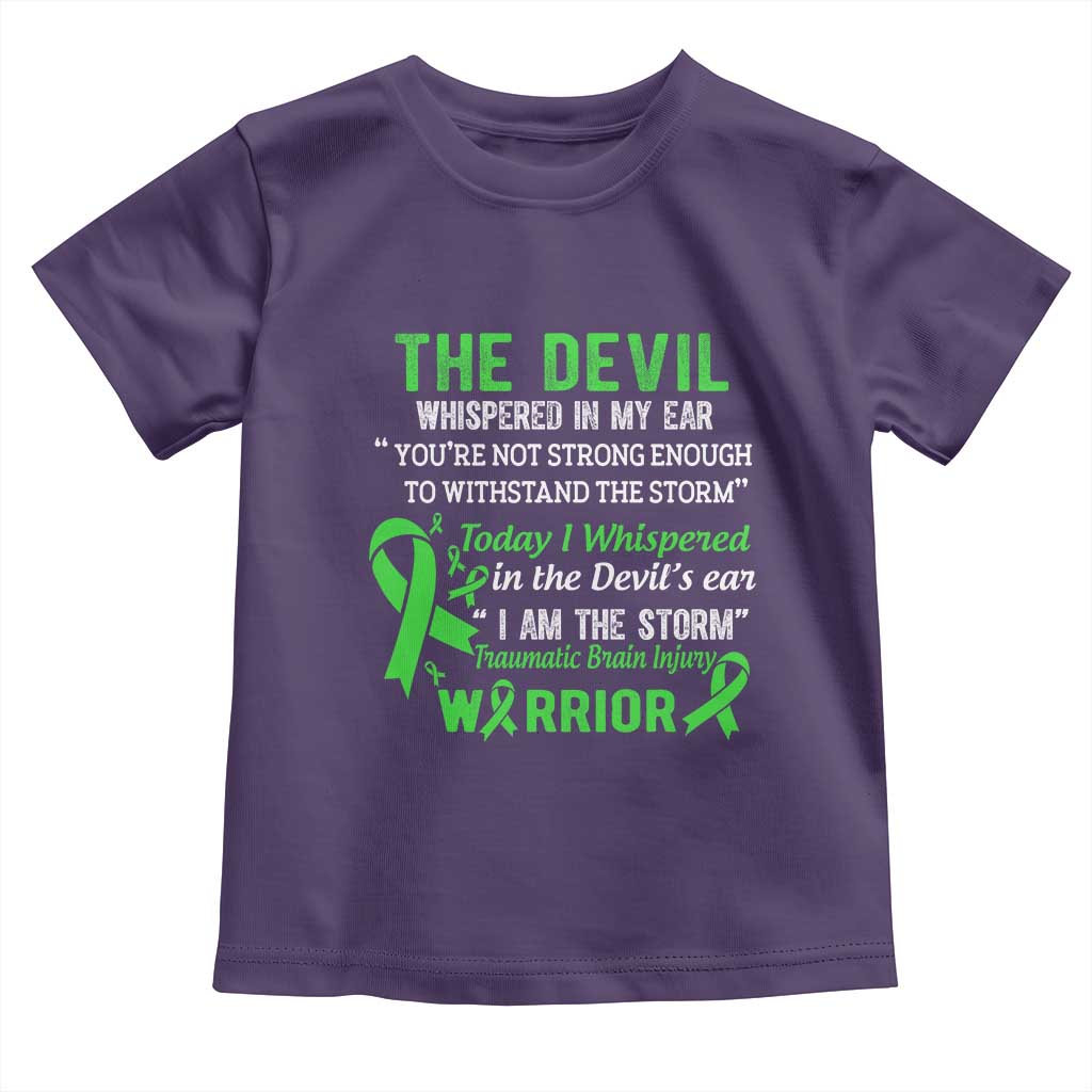 Traumatic Brain Injury Awareness Toddler T Shirt I Am The Storm TBI Warrior