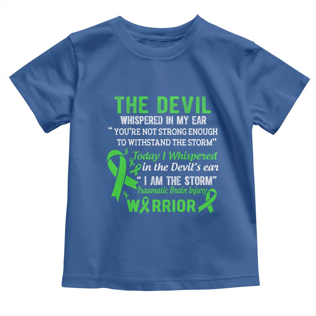 Traumatic Brain Injury Awareness Toddler T Shirt I Am The Storm TBI Warrior