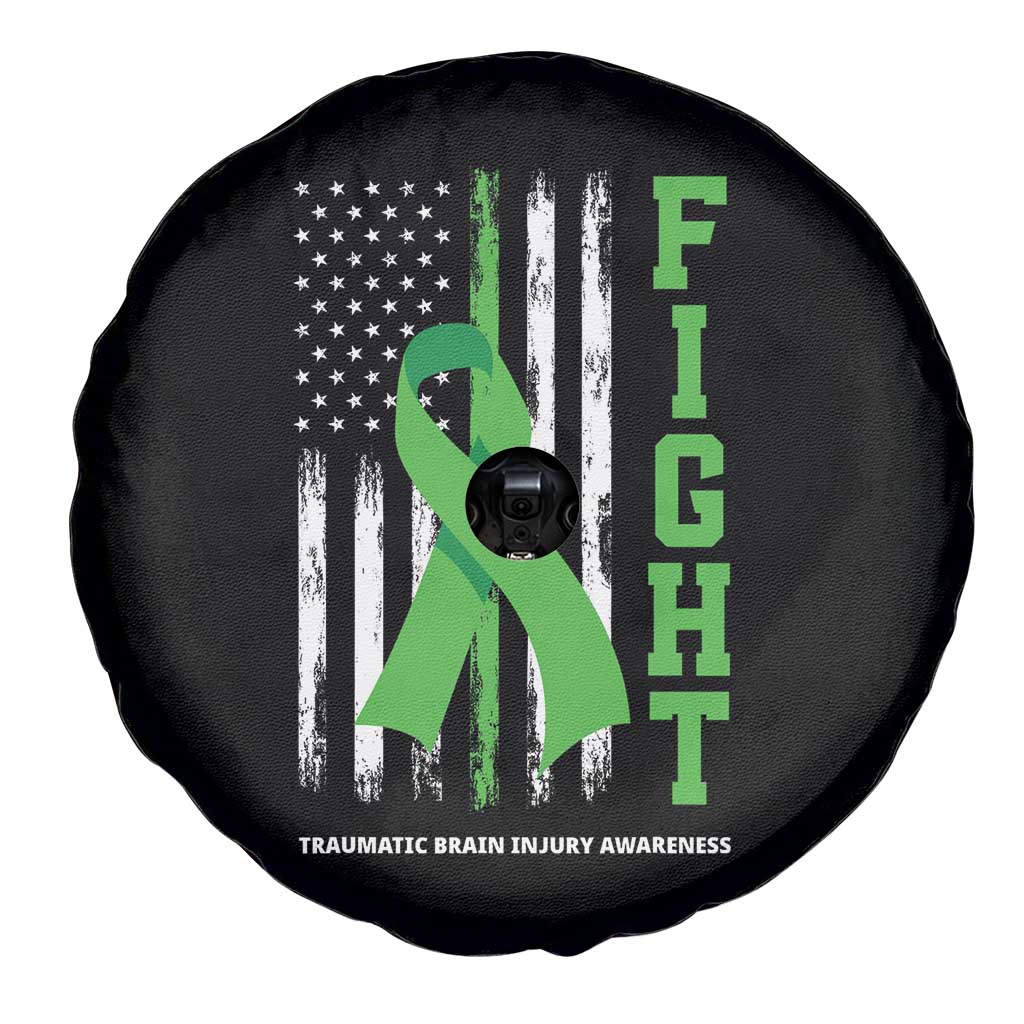 Traumatic Brain Injury Awareness Spare Tire Cover Fight TBI American US Flag