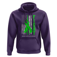 Traumatic Brain Injury Awareness Hoodie Fight TBI American US Flag