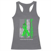 Traumatic Brain Injury Awareness Racerback Tank Top Fight TBI American US Flag