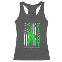 Traumatic Brain Injury Awareness Racerback Tank Top Fight TBI American US Flag