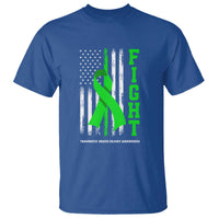 Traumatic Brain Injury Awareness T Shirt Fight TBI American US Flag