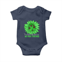 Traumatic Brain Injury Awareness Baby Onesie TBI We Fight Together Green Sunflower