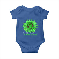 Traumatic Brain Injury Awareness Baby Onesie TBI We Fight Together Green Sunflower