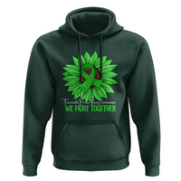 Traumatic Brain Injury Awareness Hoodie TBI We Fight Together Green Sunflower