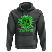 Traumatic Brain Injury Awareness Hoodie TBI We Fight Together Green Sunflower