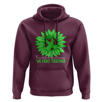 Traumatic Brain Injury Awareness Hoodie TBI We Fight Together Green Sunflower