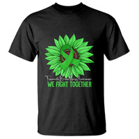 Traumatic Brain Injury Awareness T Shirt TBI We Fight Together Green Sunflower