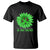 Traumatic Brain Injury Awareness T Shirt TBI We Fight Together Green Sunflower