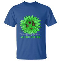Traumatic Brain Injury Awareness T Shirt TBI We Fight Together Green Sunflower