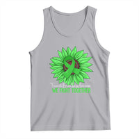 Traumatic Brain Injury Awareness Tank Top TBI We Fight Together Green Sunflower