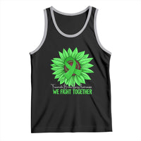 Traumatic Brain Injury Awareness Tank Top TBI We Fight Together Green Sunflower