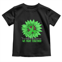 Traumatic Brain Injury Awareness Toddler T Shirt TBI We Fight Together Green Sunflower