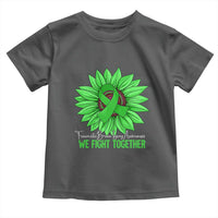 Traumatic Brain Injury Awareness Toddler T Shirt TBI We Fight Together Green Sunflower