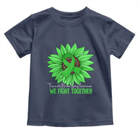 Traumatic Brain Injury Awareness Toddler T Shirt TBI We Fight Together Green Sunflower