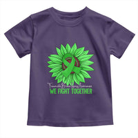 Traumatic Brain Injury Awareness Toddler T Shirt TBI We Fight Together Green Sunflower