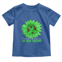 Traumatic Brain Injury Awareness Toddler T Shirt TBI We Fight Together Green Sunflower