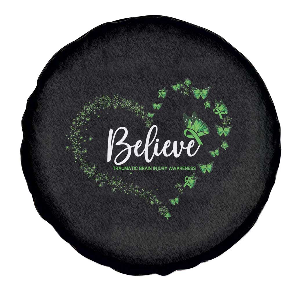 Traumatic Brain Injury Awareness Spare Tire Cover TBI Believe Butterflies