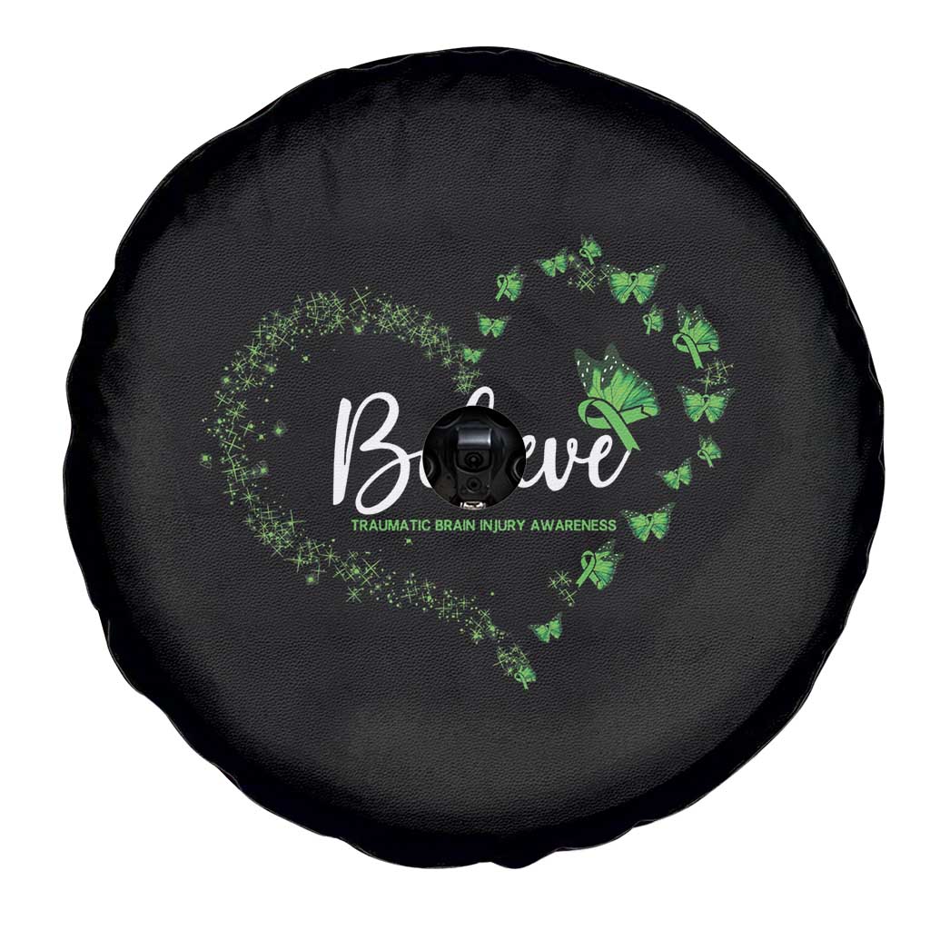 Traumatic Brain Injury Awareness Spare Tire Cover TBI Believe Butterflies