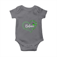 Traumatic Brain Injury Awareness Baby Onesie TBI Believe Butterflies