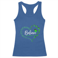 Traumatic Brain Injury Awareness Racerback Tank Top TBI Believe Butterflies