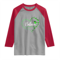 Traumatic Brain Injury Awareness Raglan Shirt TBI Believe Butterflies