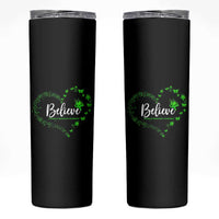 Traumatic Brain Injury Awareness Skinny Tumbler TBI Believe Butterflies