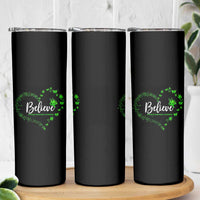 Traumatic Brain Injury Awareness Skinny Tumbler TBI Believe Butterflies